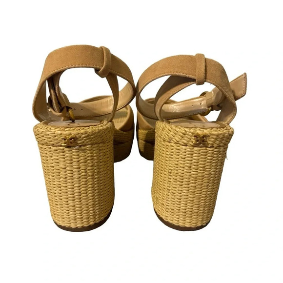 🤎 SAM EDELMAN “Immie” Platform Wedge Sandals Sz 9.5 🤎 - Picture 4 of 7